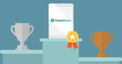 illustration of TouchBistro POS in top spot on the podium